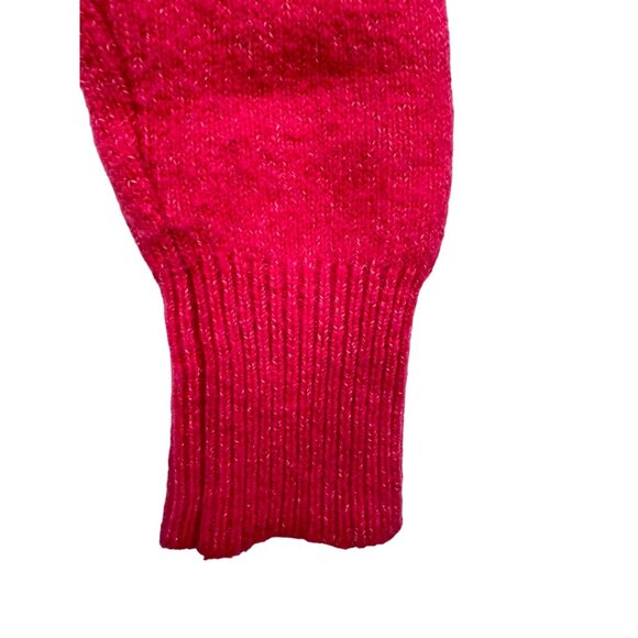 Loft Womens Knit Tie-Front Sweater XXS Pink Fuchsia Wool Blend - Picture 8 of 11